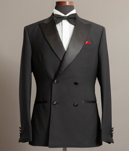 Black double breasted tuxedo - double,