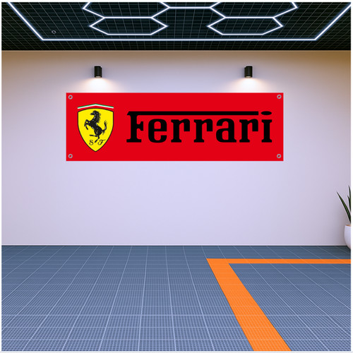 Decoration flag banner ferrari - decoration,
