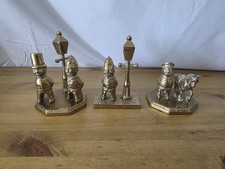 3x VINTAGE BRASS POLICE