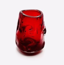 Vintage Whitefriars Knobbly Glass Vase 1.280kg