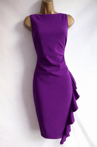 Coast purple pencil dress size - purple,