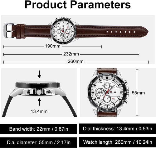 Mens chronograph watch 55mm - chronograph,
