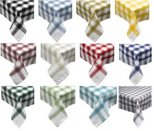 Pack of 4 Traditional Seersucker Checked Napkins 18 x 18” 100% Cotton Serviettes