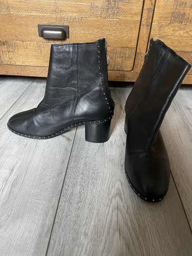 Topshop leather heeled black - topshop,