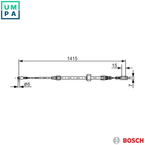 Cable pull parking brake 987 - cable,