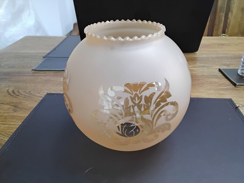 Vintage peach frosted etched - vintage,