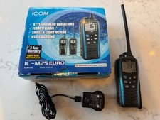 Icom M25 (IC-M25 Euro) Waterproof Handheld VHF Marine Radio - Blue