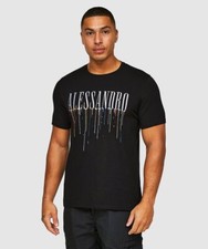 Alessandro Zavetti T-Shirt Short Sleeve Crew Neck Regular Fit Artista Tee Black