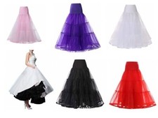 1x A-swing Wedding Dress Hoopless Net Petticoat Girl Tutu Dance Fancy Underskirt