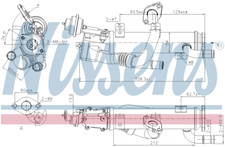Nissens EGR cooler 989329 for