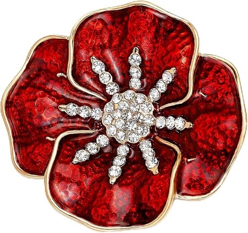 Red poppy pin - badge, 2026