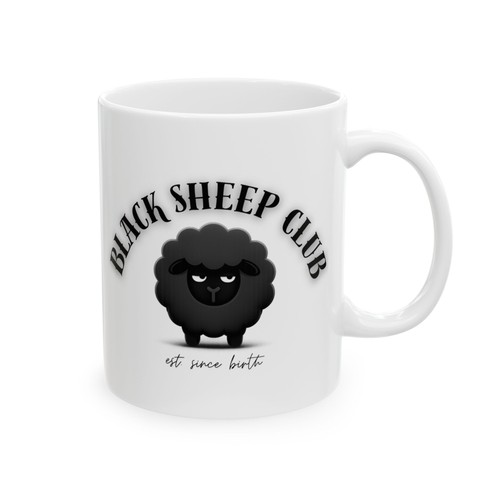 Black sheep club mug - black,