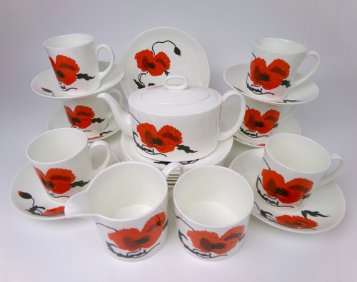 Wedgwood cornpoppy tea set - tea,