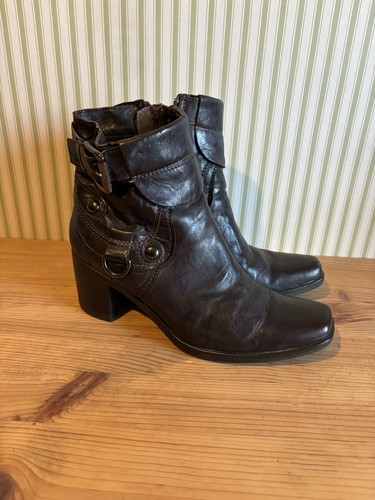 Manas brown leather ankle - brown,