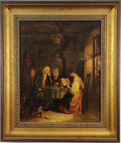 Antique 19th interior genre - 19th, c.