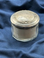 Antique silver lid cut - silver, glass