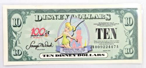 Disney dollars tinker bell - bell, $10