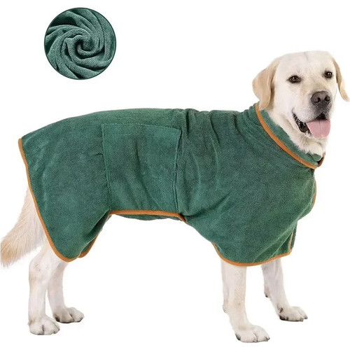 Dog drying robe microfibre - robe,