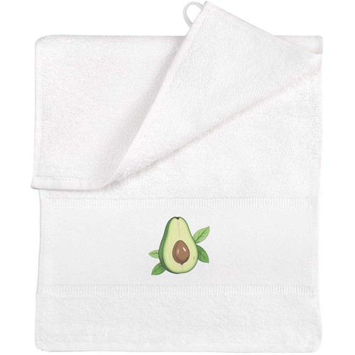 Avocado with leaves - leaves', flannel