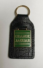 JAGUAR GRANGE CAR AUTOMOTIVE MEMORABILIA COLLECTIBLE KEY FOB KEY RING LEATHER