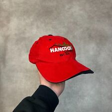 Hancock Lumber Baseball Hat Mens USA 100% Cotton Adjustable Strapback Cap Red