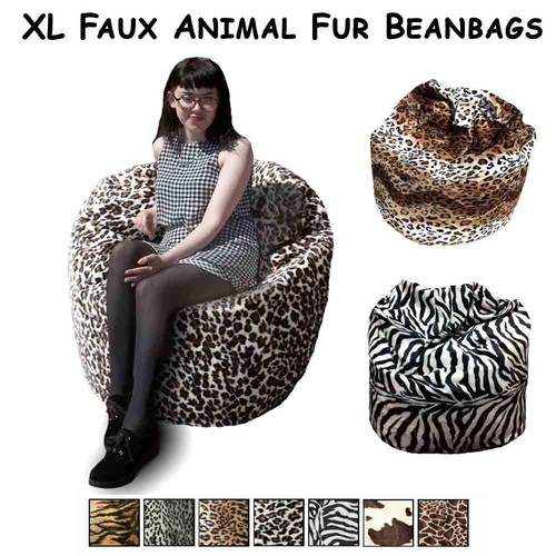 Animal bean bags chair faux - animal,