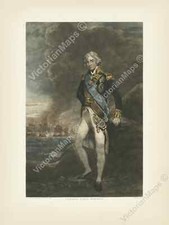 Antique print admiral nelson - admiral,