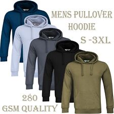 Mens Pullover Hoodie Hooded Sweatshirt Fleece Top Plain Hoody Jumper S - 3XL