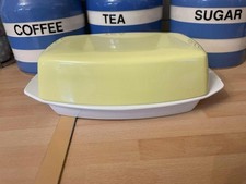 Vintage Melmex Melamine Melaware Plastic Butter Dish Picnic Campervan 60s Yellow