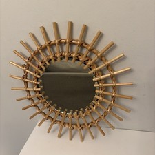 Bamboo Cane Wall Mirror