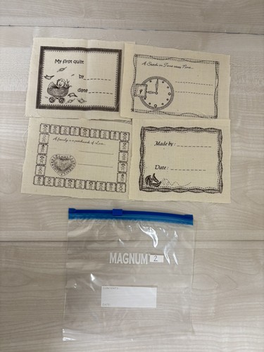 Fabric quilting labels cotton