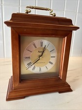ARTEX Mantel Clock Solid Oak Wood Radio Controlled  Working Good Condition