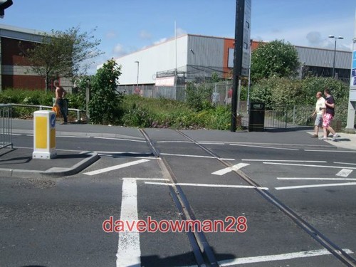 Photo disused tram track - disused,