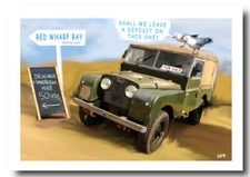 LAND ROVER funny birthday/greeting card - SFB illustration