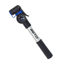 BETO Bike Pump mini Double Shot 1.5" Gauge fits SV AV PV FV DV & bracket Bicycle
