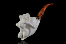 Nude Lady Smoking Pipe Block