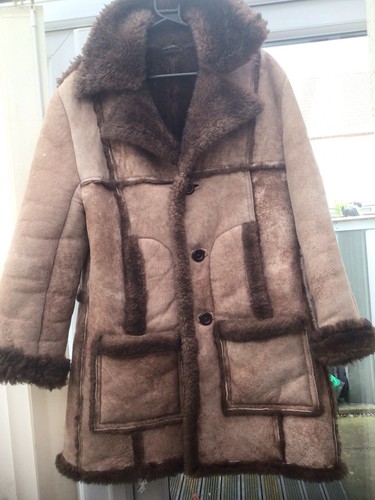 Vintage sheepskin coat mens - sheepskin,
