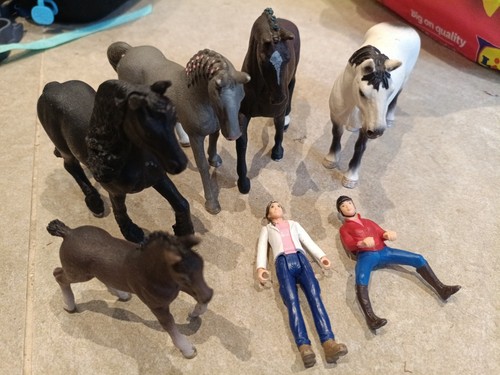 Schleich horse and foal figure - and,
