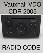 Vauxhall VDO CDR 2005 Radio