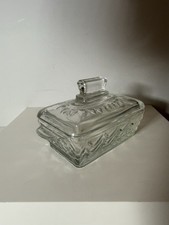Vintage Art Deco Glass Butter