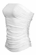 Womens Plain Ruched Bandeau
