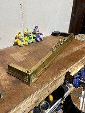 Vintage Antique Brass Fire Fender Kerb Fireplace Surround Adjustable Length 