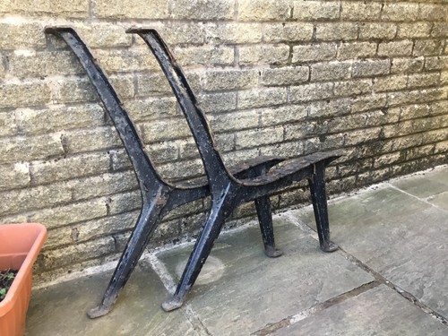 Antique cast iron bench - antique,