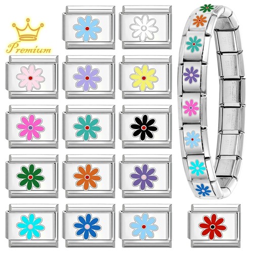 Floral italian charms fits - charms,