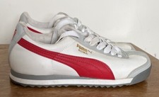 Puma Roma Mens Uk 6 White/Red Trainers
