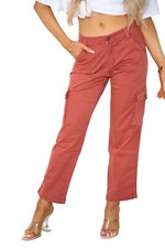 Ex Zara Ladies Combat Stretch Trousers Cargo Cotton Joggers Elasticated Waist