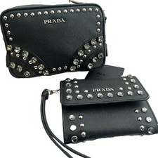 Prada Saffiano Crysta Small Camera Bag And Matching Purse