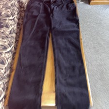 M&S Collection. Black Cord Straight Leg Jeans Size 16 