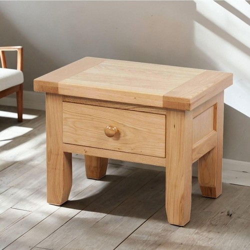 Solid oak lamp table - lamp,