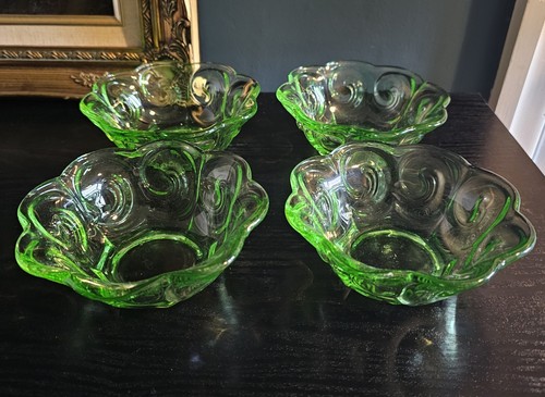 Set vintage green glass - 4,